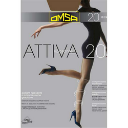 Колготки OMSA Attiva 20 Daino (загар)4L загар (поддерживающие колготки с распределенным давлением, со штанишками. Уплотненный носок и ластовица)