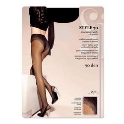 Колготки Sisi 70 Style Nero 3M (прозрачные колготки с ажурными трусиками)