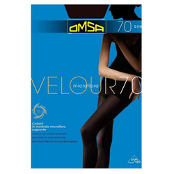 Колготки OMSA Velour 70 Moro 4L темно коричневый (колготки из микрофибры без штанишек. Комфортные швы, невидимый носок и гигиеничная ластовица)