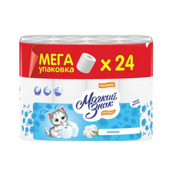 Туалетная бумага Мягкий знак 2сл.24рул Комфорт белая/4шт