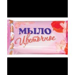 Мыло туалетное Цветочное 90гр в обертке (Московский Мыловар)