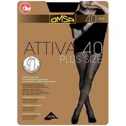 Колготки OMSA 40 Attiva PLUS SIZE Nero 6XXL