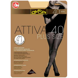 Колготки OMSA 40 Attiva PLUS SIZE Caramello 6XXL